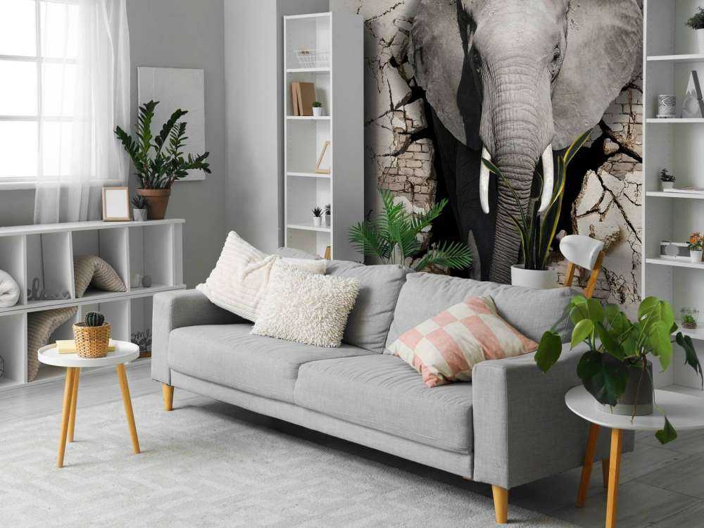 Elefante 3D de la pared