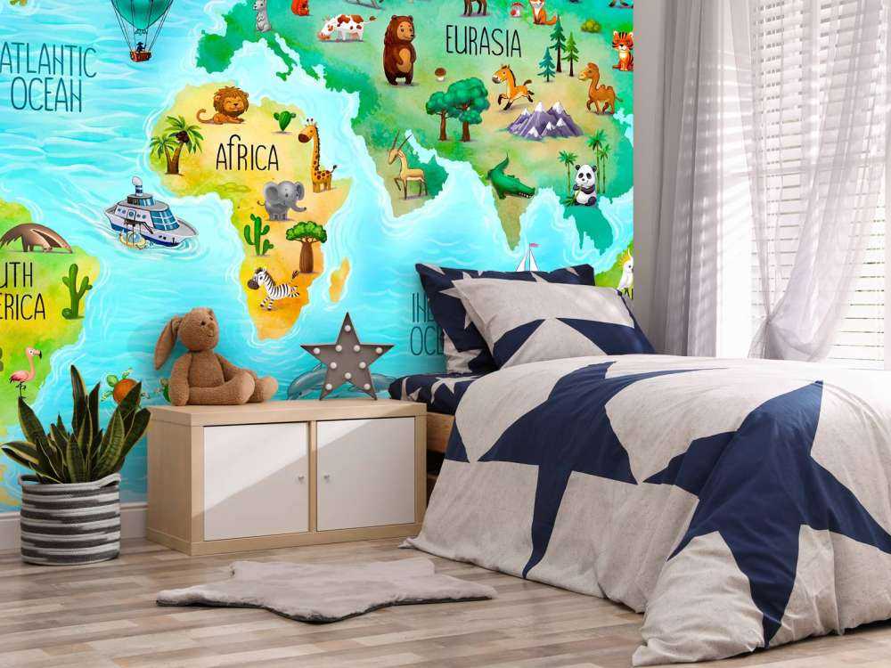 Mapa del mundo para niños