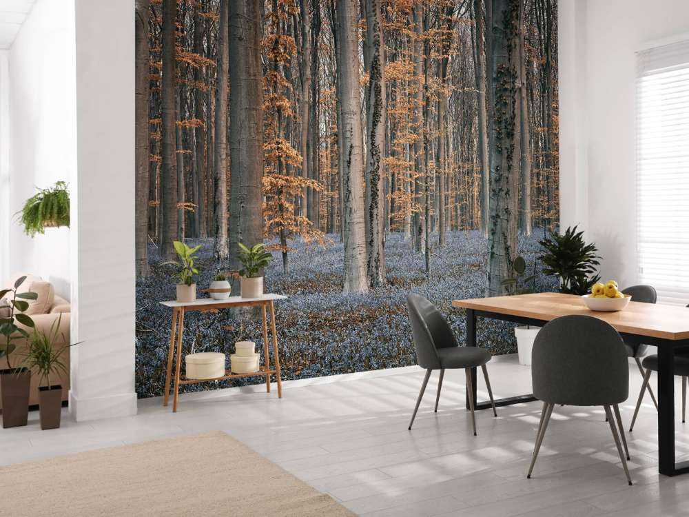 Bosque con tonos pastel