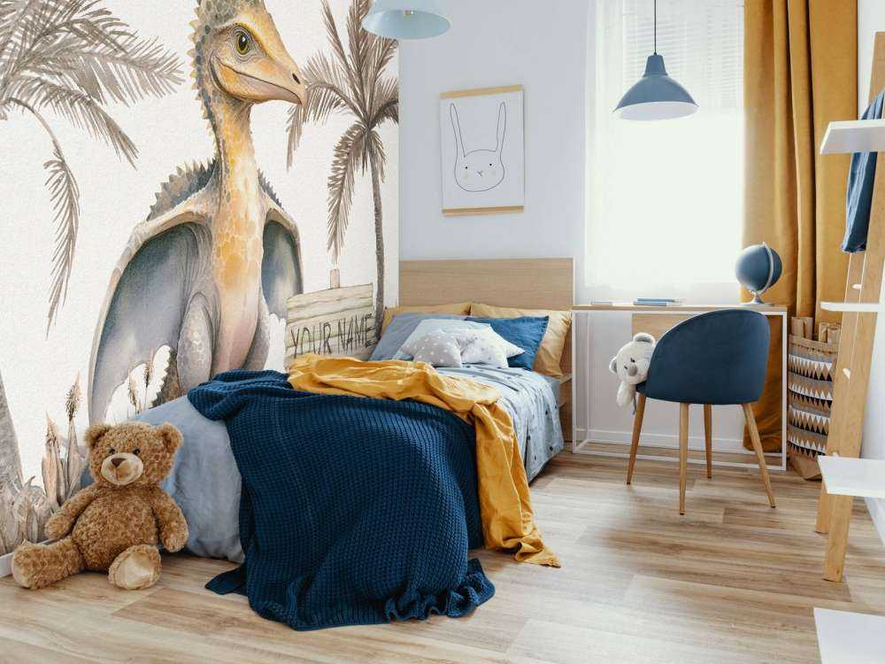 Bebé pteranodon en la jungla topo