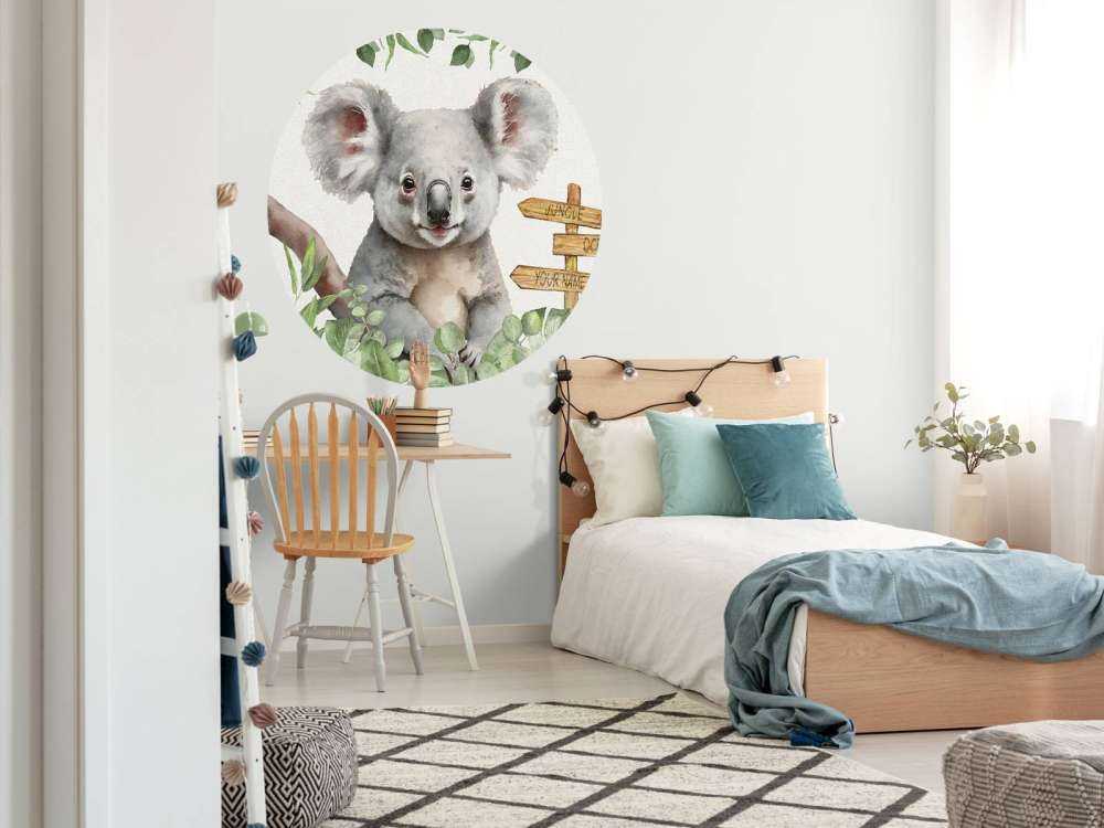 Bebé koala en la selva