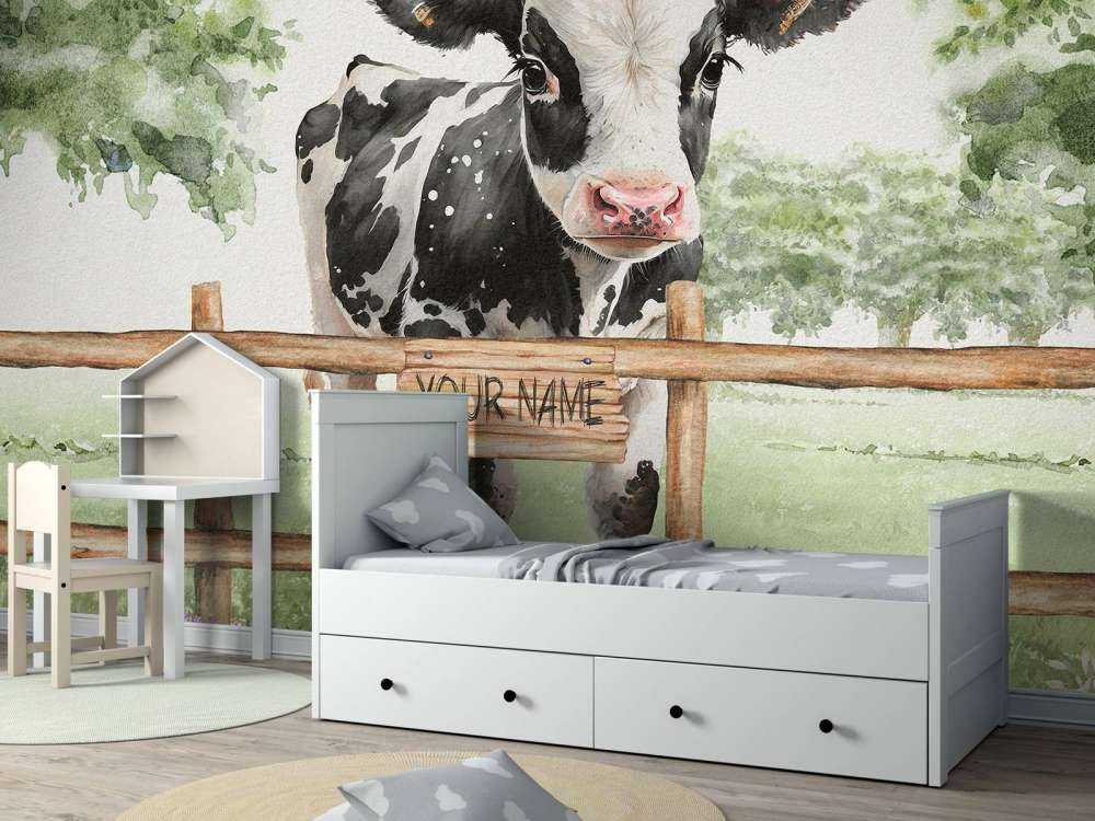 Vaca joven en un prado