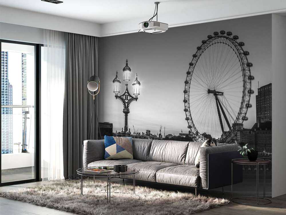 Noria en blanco y negro