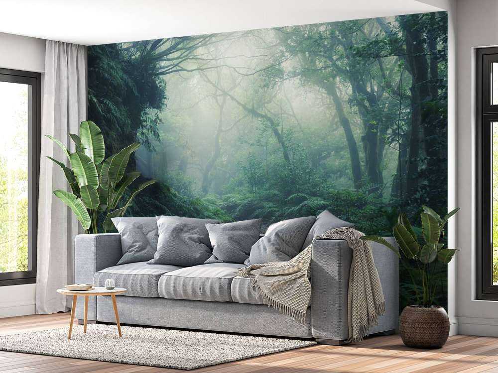 Bosque de niebla verde