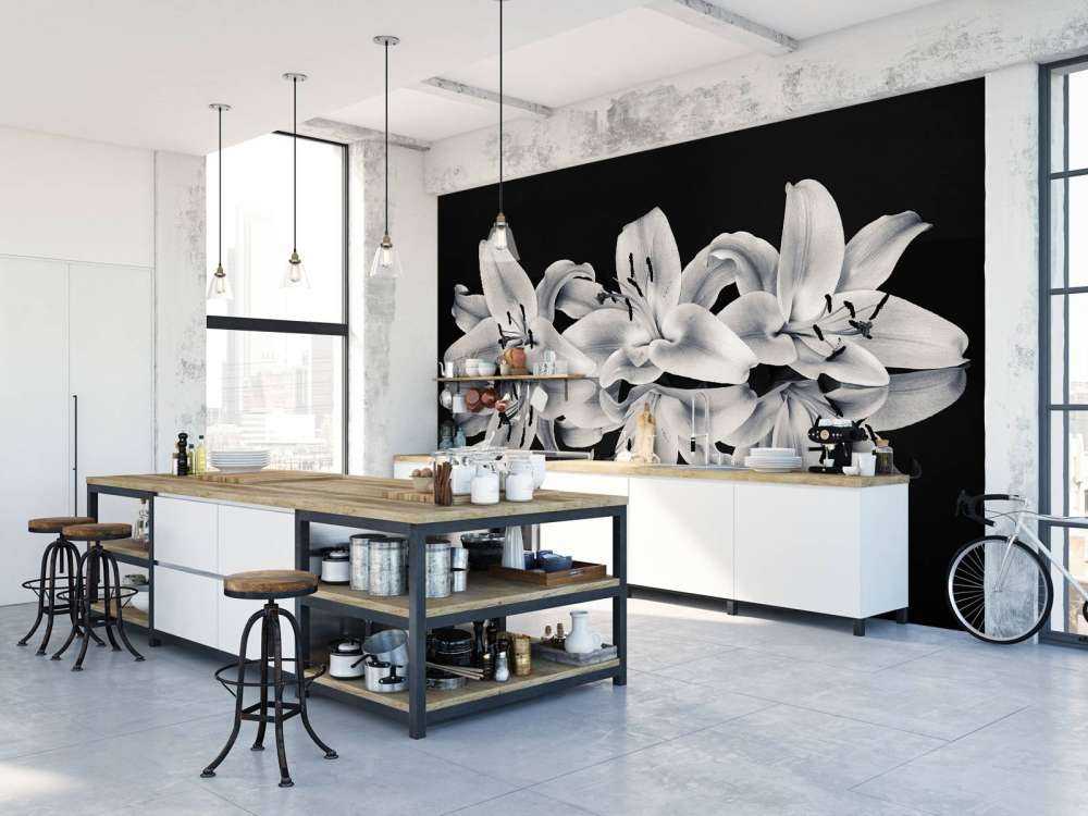Flores en blanco y negro