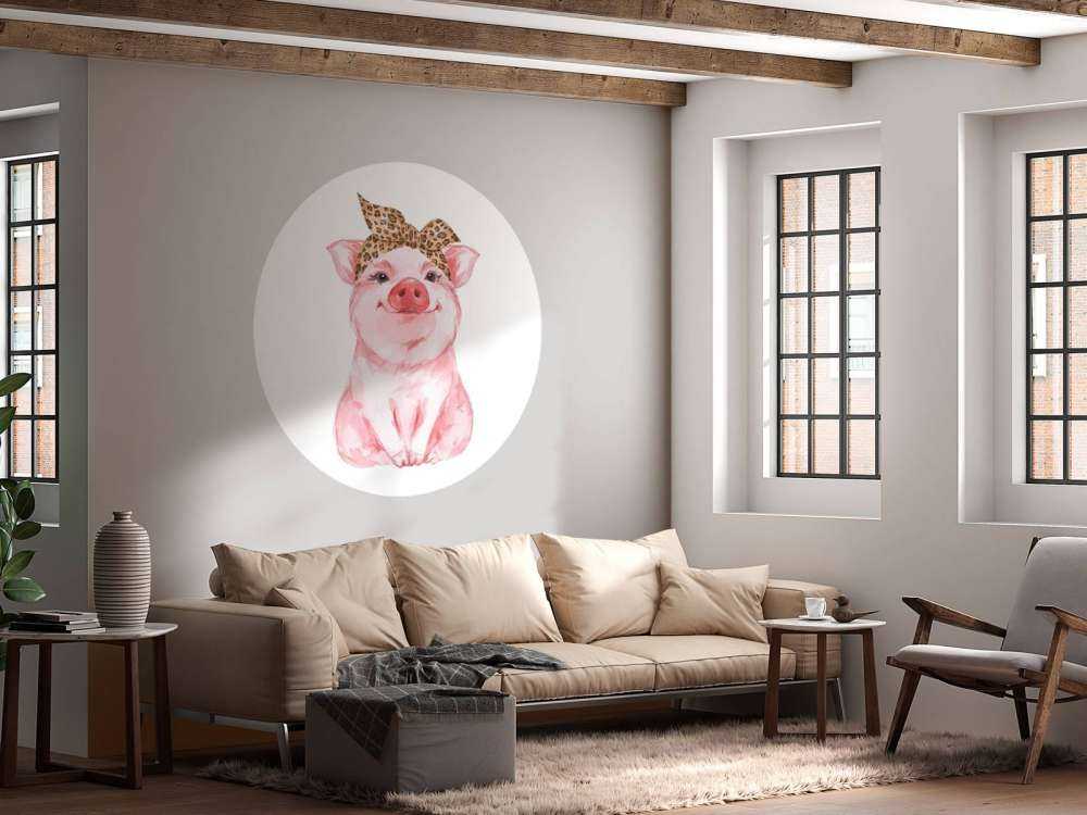 Divertido cerdito con pañuelo