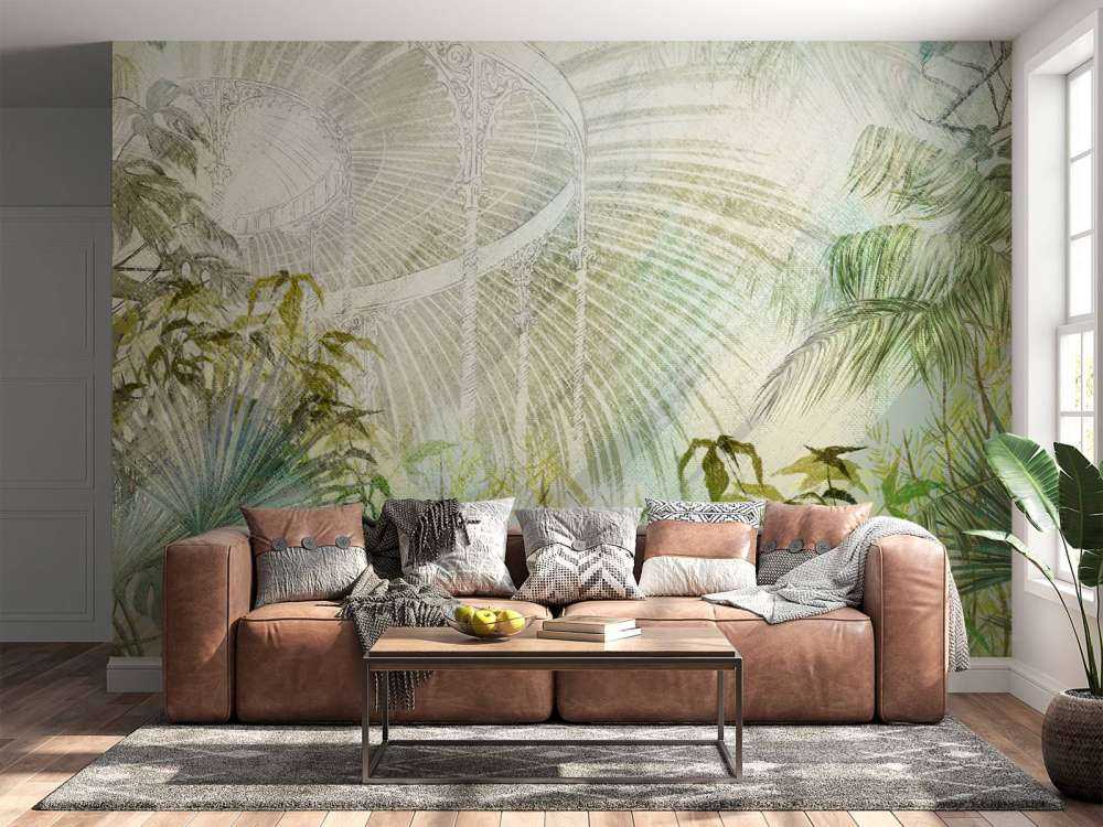 Invernadero con plantas tropicales