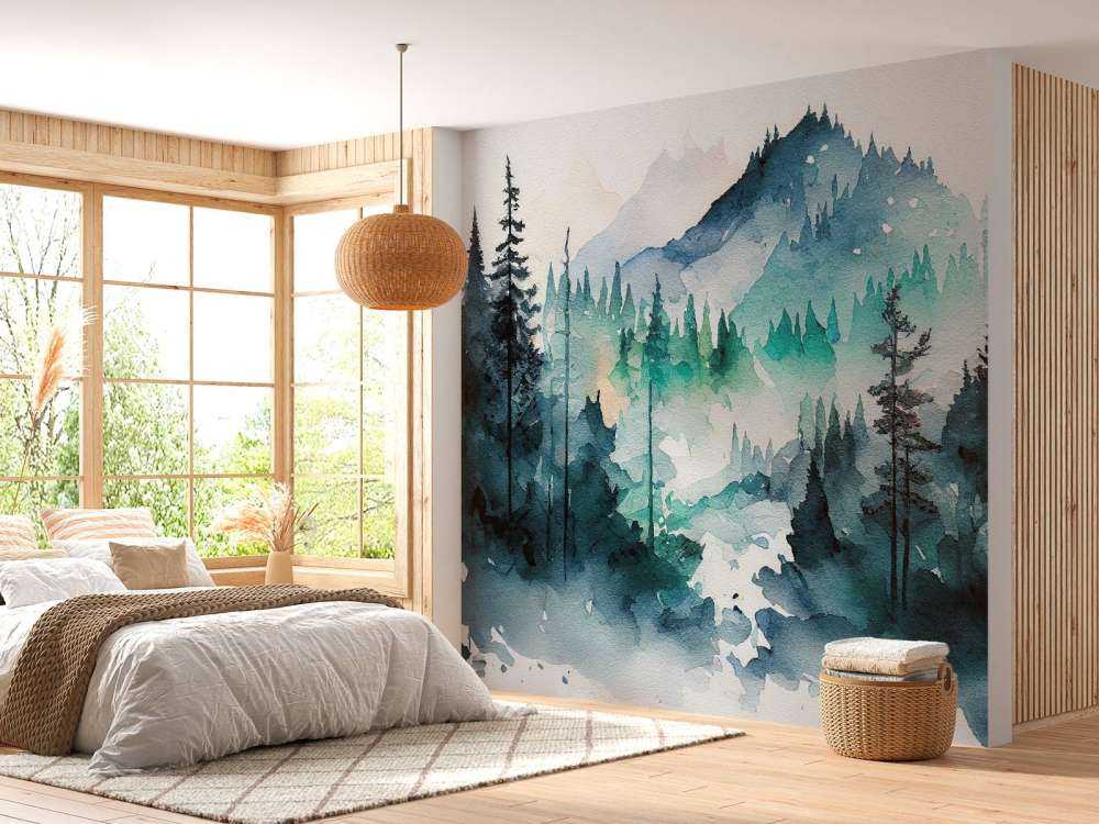 Bosque en acuarela