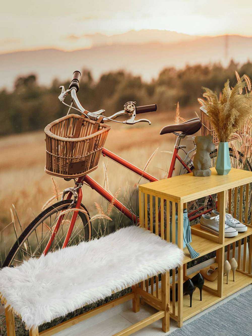 Bicicleta de época en verano