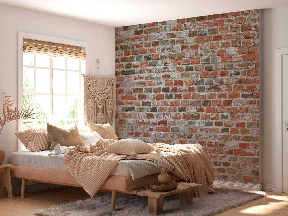 Pared de ladrillos restaurada