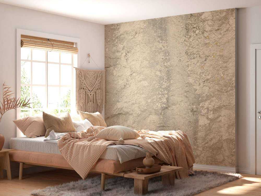 Pared de roca beige