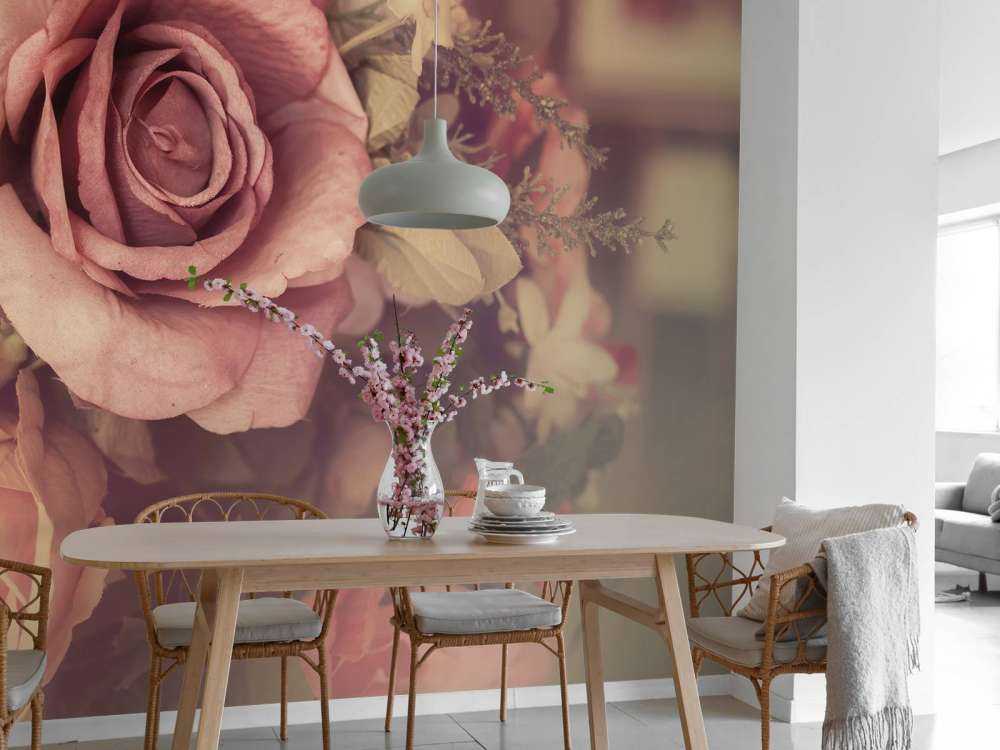 Rosas rosas vintage