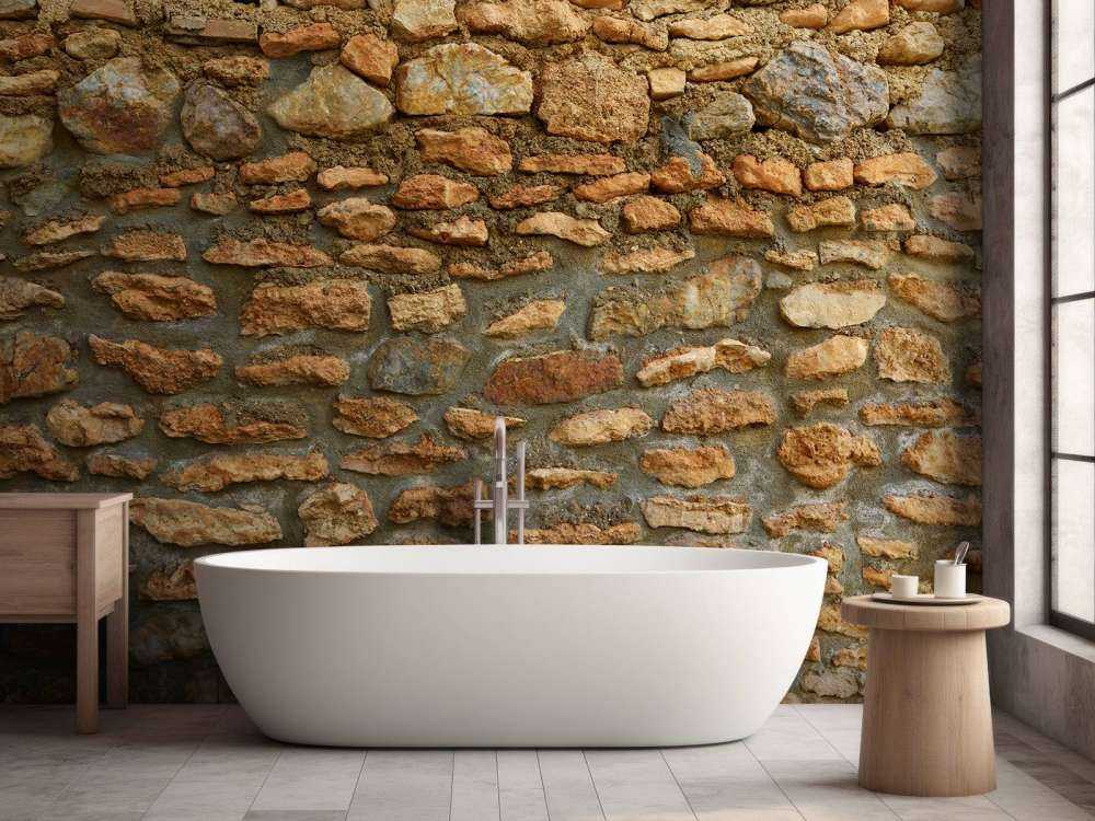 Muro con piedras toscas