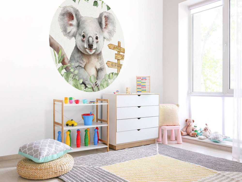Bebé koala en la selva