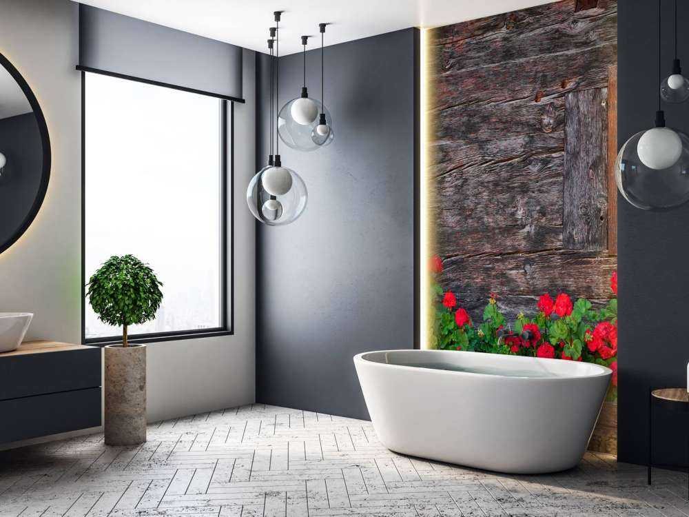 Madera vieja con flores