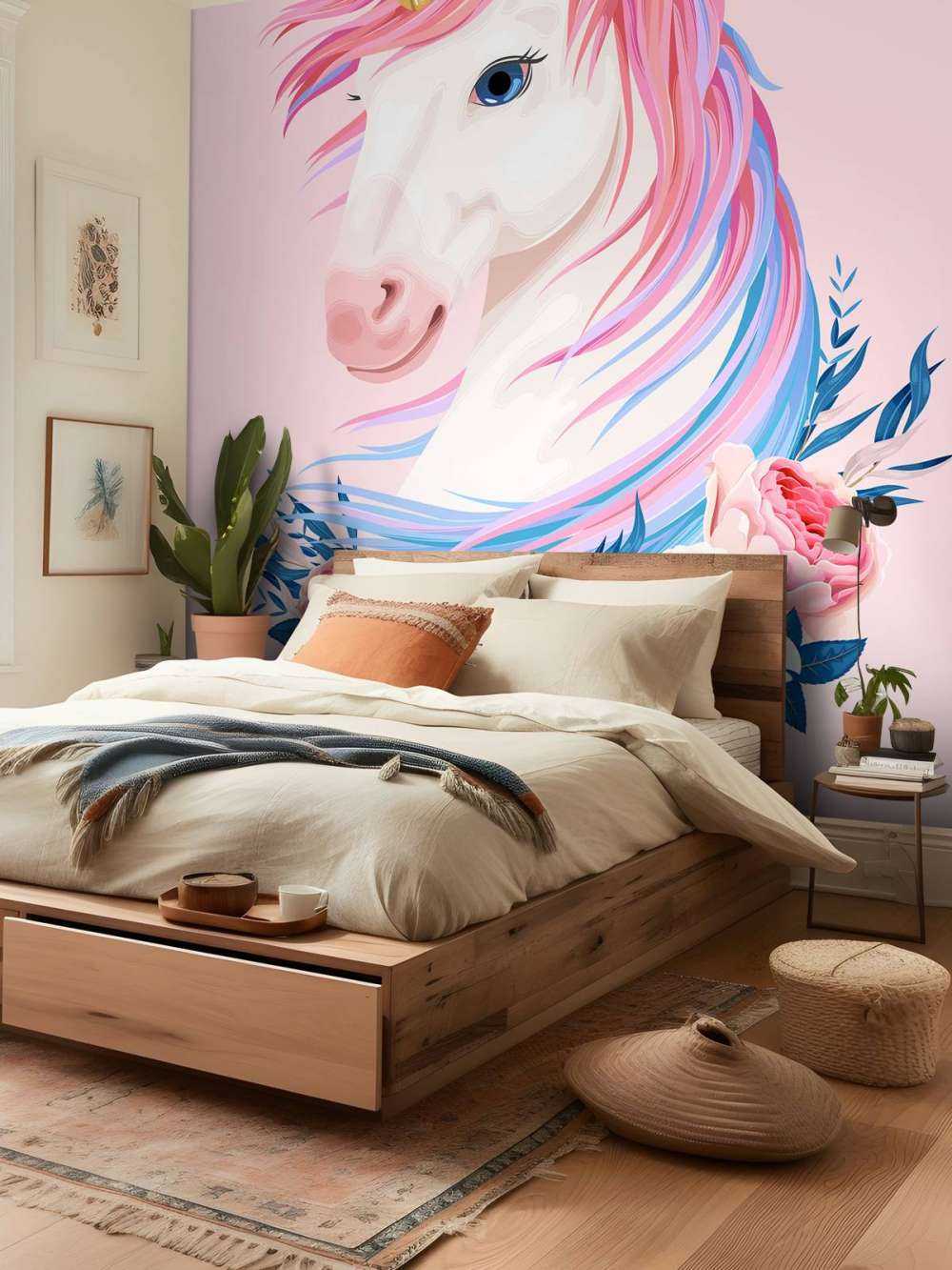 Unicornio con flores