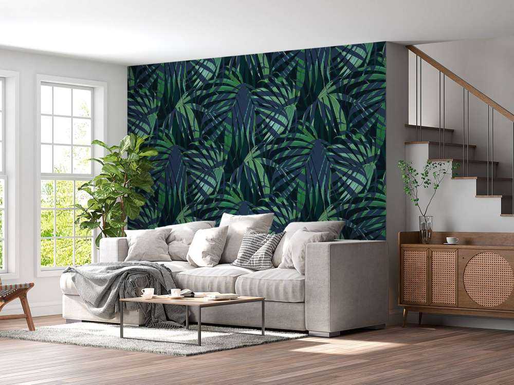 Hojas de palmera verdes