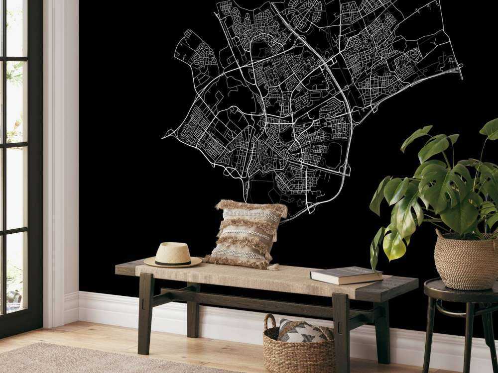 Mapa de Den Bosch, negro