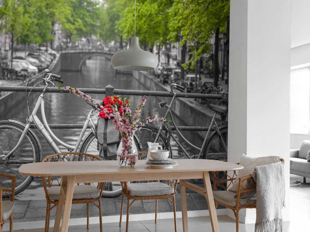 Bicicleta con flores
