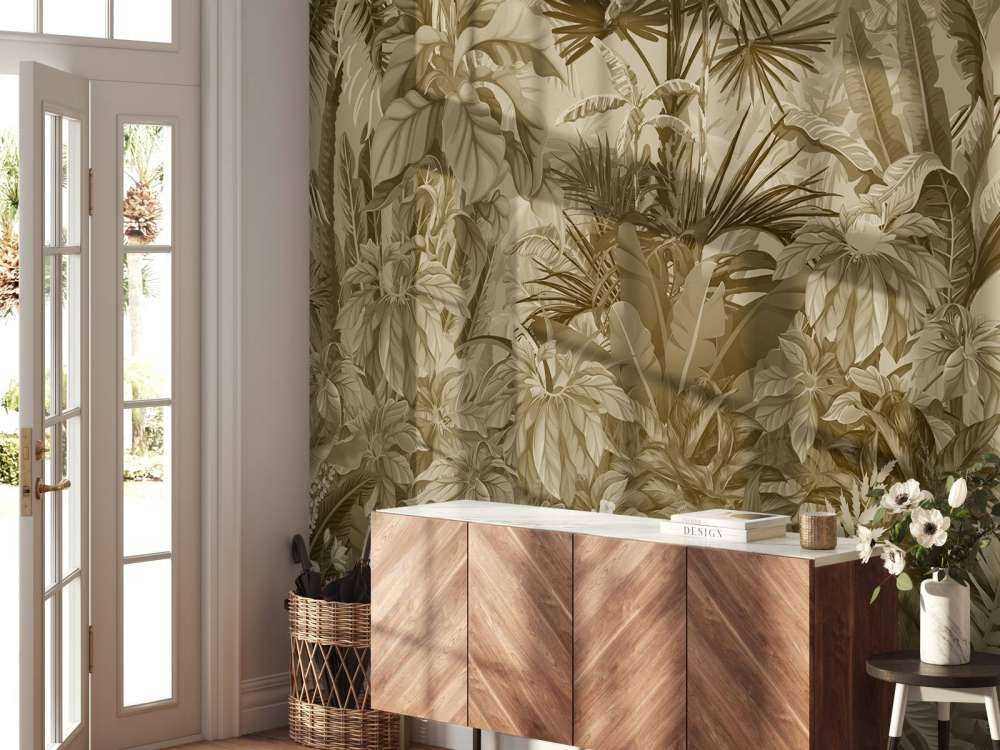 Selva tropical en sepia