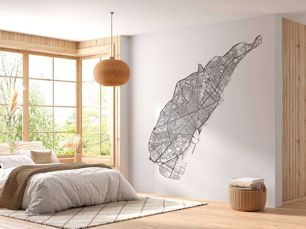 Mapa de Barcelona, blanco