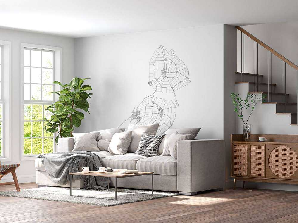 Mapa de Flevoland, blanco