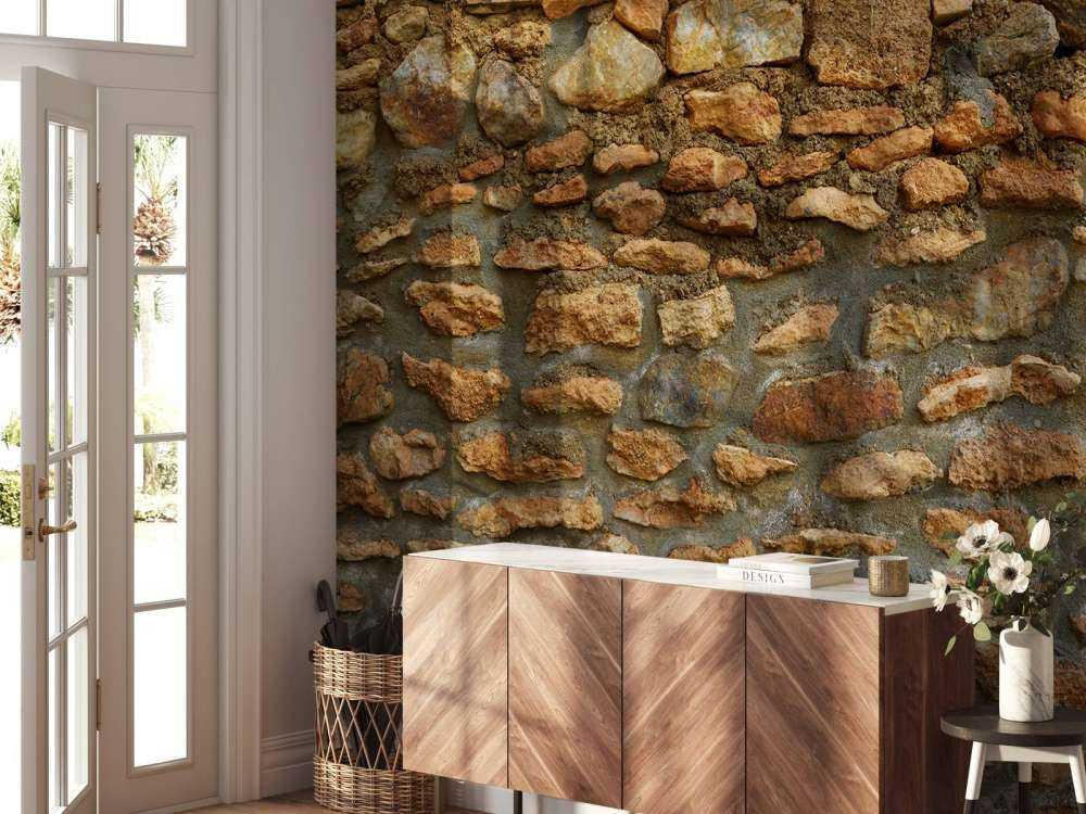 Muro con piedras toscas