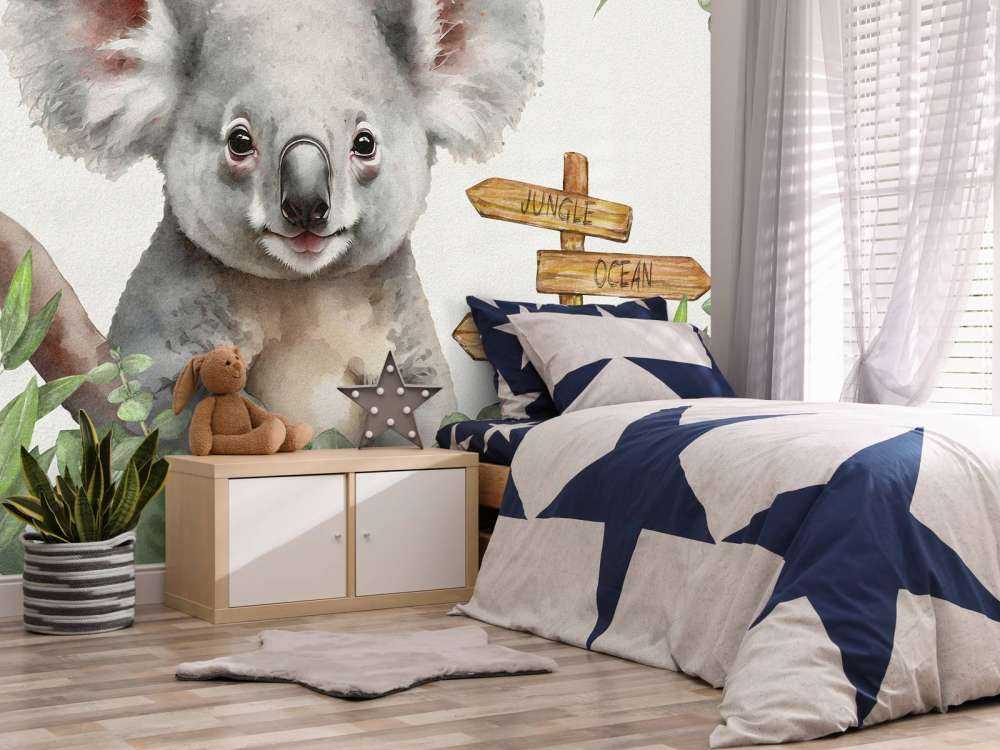 Bebé koala en la selva