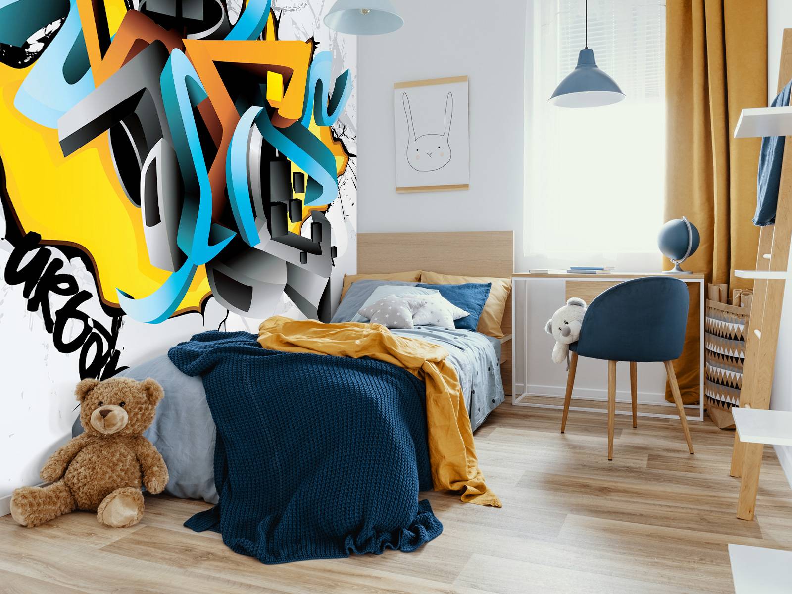 Papel Pintado - Grafiti 3D, image size:1600x1200