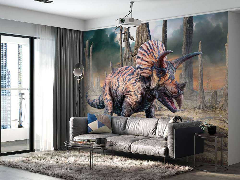 Torosaurus en una zona desierta