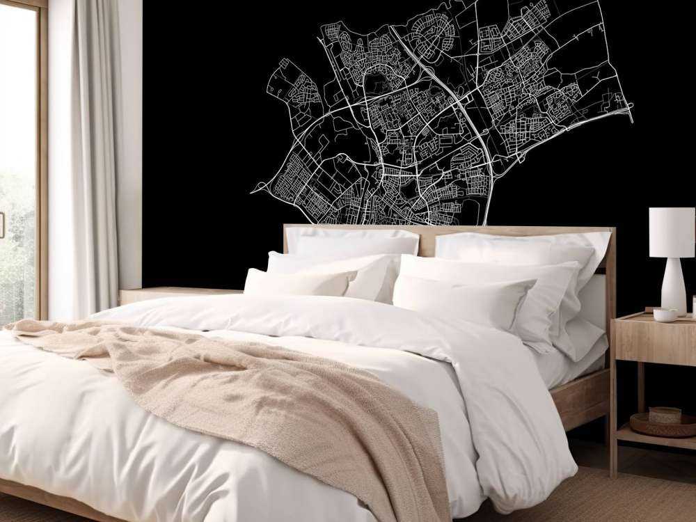 Mapa de Den Bosch, negro