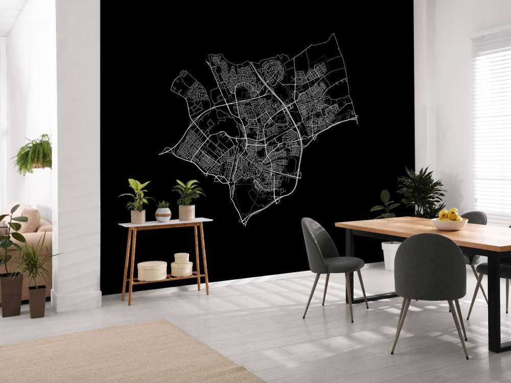 Mapa de Den Bosch, negro