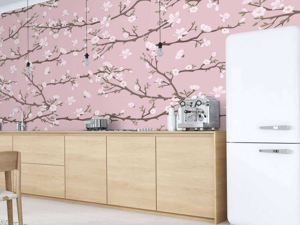 Ramas rosas de primavera