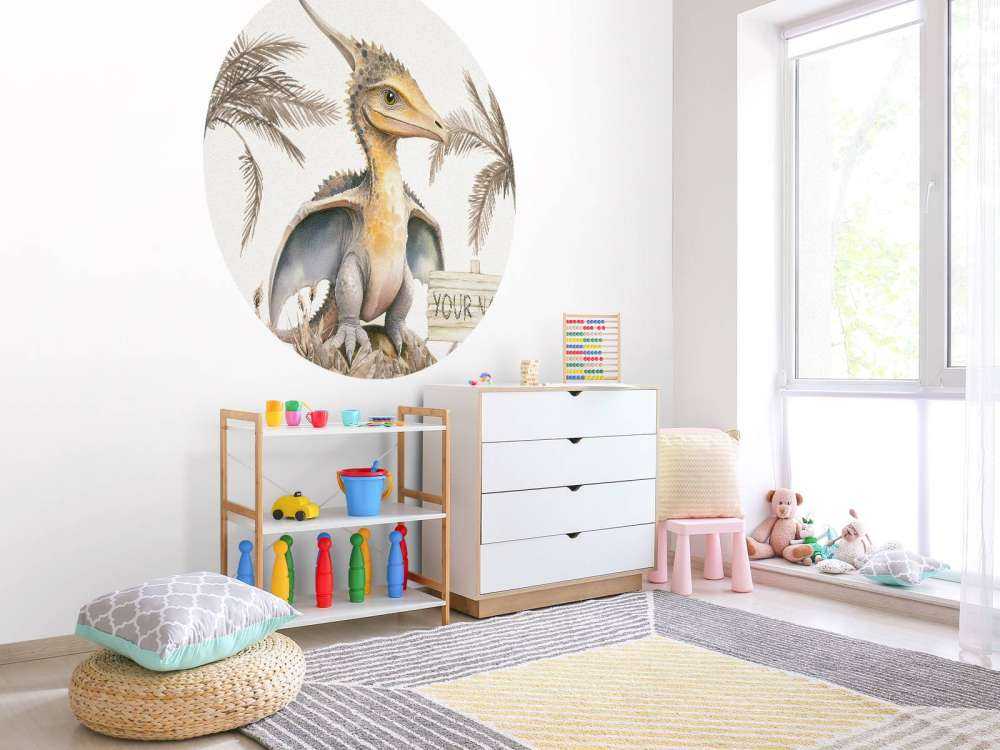 Bebé pteranodon en la jungla topo