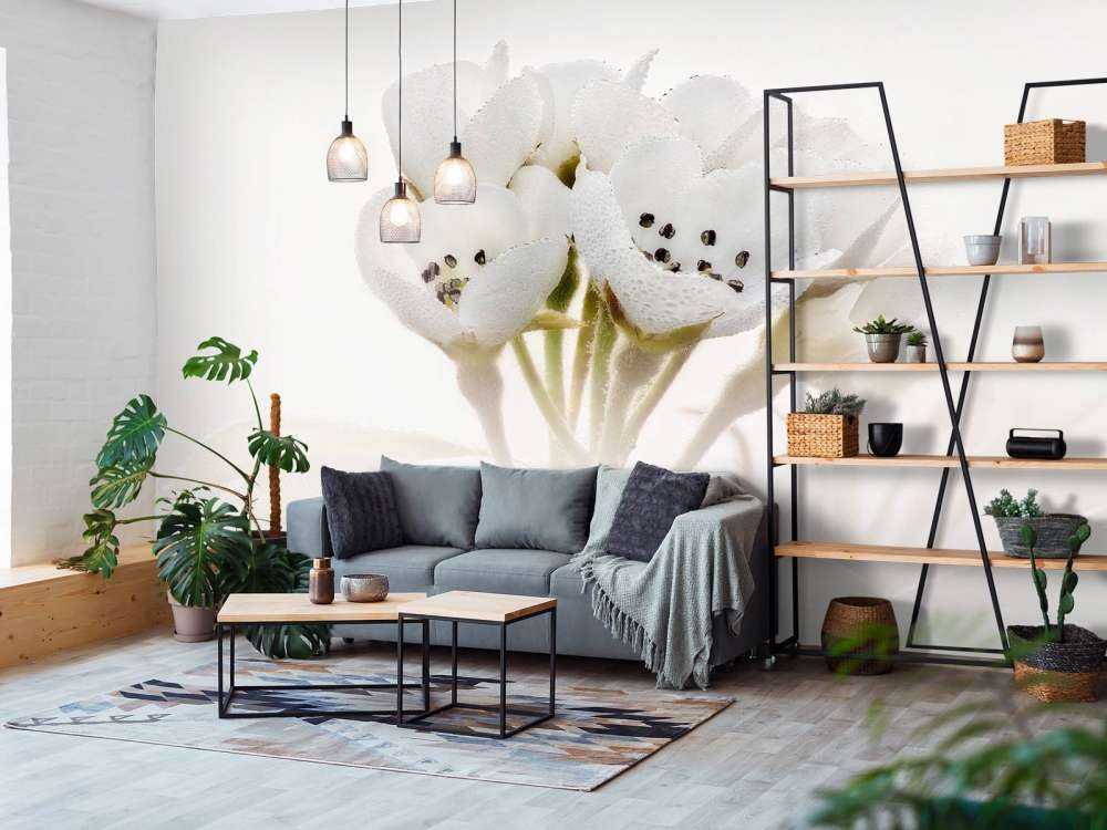 Primer plano de la flor del peral
