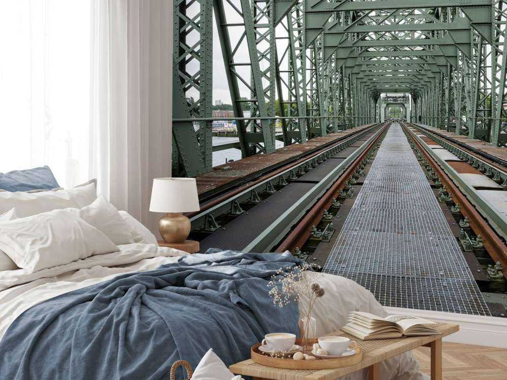 Puente ferroviario monumental De Hef en Rotterdam  