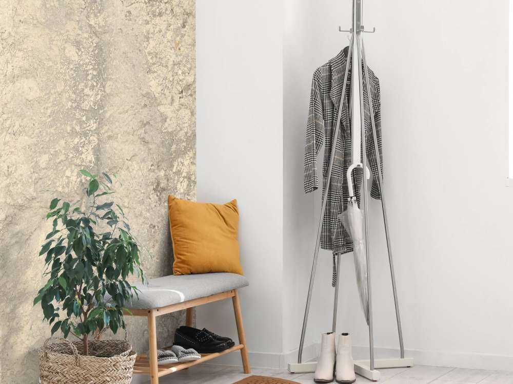Pared de roca beige