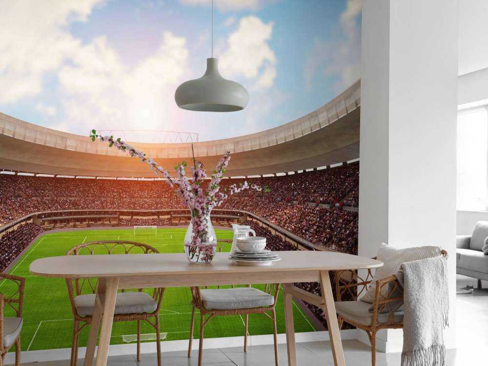 Estadio de fútbol abarrotado