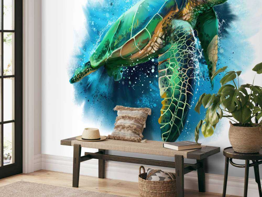 Papel pintado autoadhesivo rollo de papel boba bebé tortuga marina pistas  tortugas marinas imágenes de stock, papel pintado extraíble despegar y  pegar