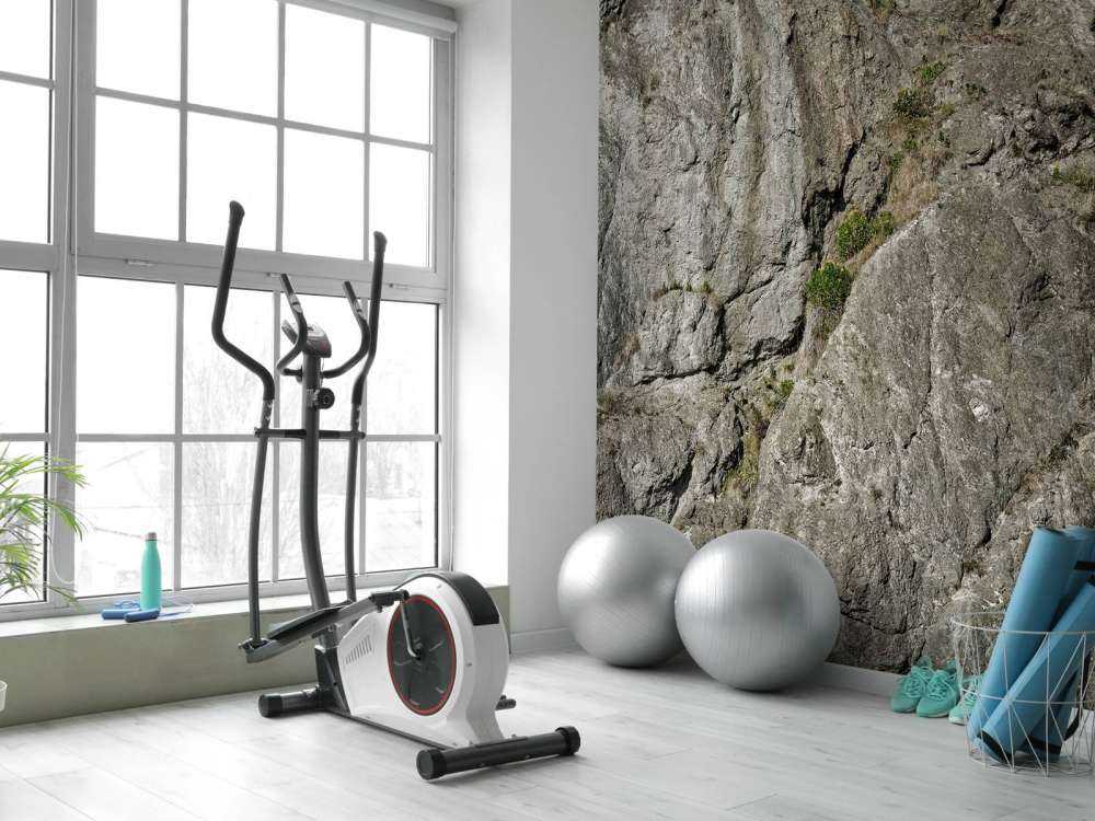 Pared de roca gris