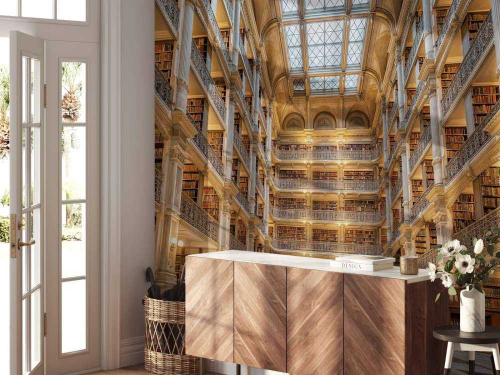 Sala de literatura iluminada