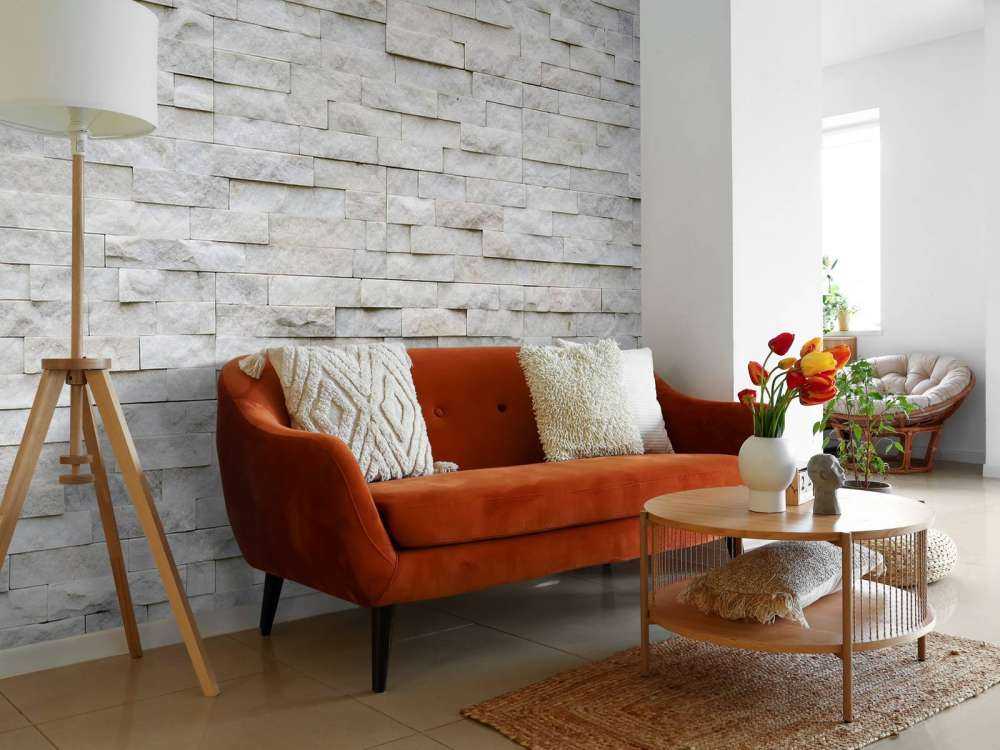 Muro de piedra moderno