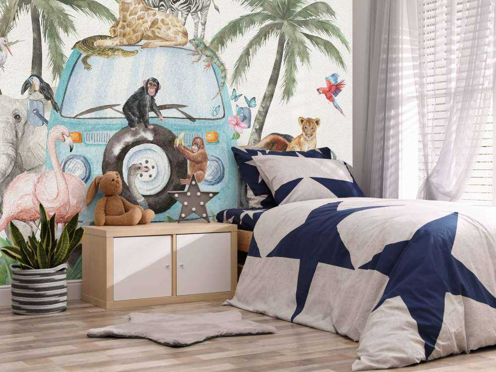 Alegres animales tropicales