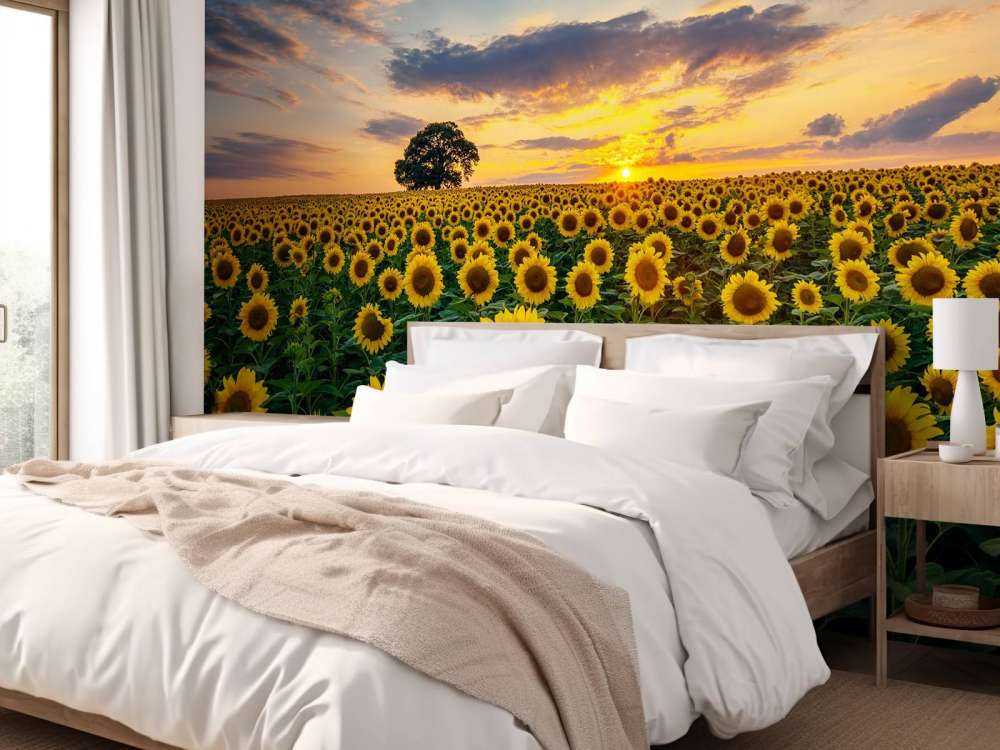 Campo lleno de girasoles