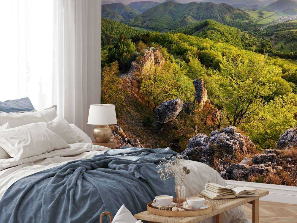 Paisaje de montaña en primavera