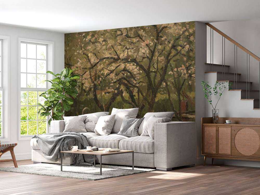 Árbol en flor en un huerto