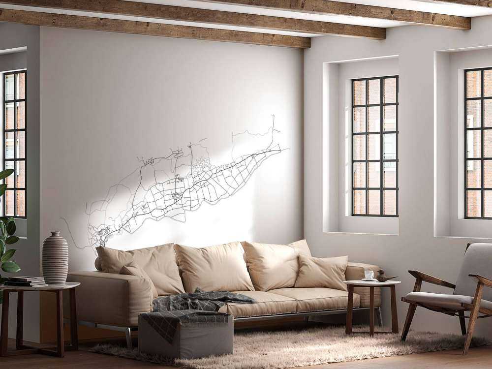 Mapa de Terschelling, blanco