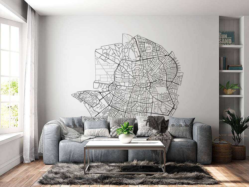 Mapa de Hilversum, blanco
