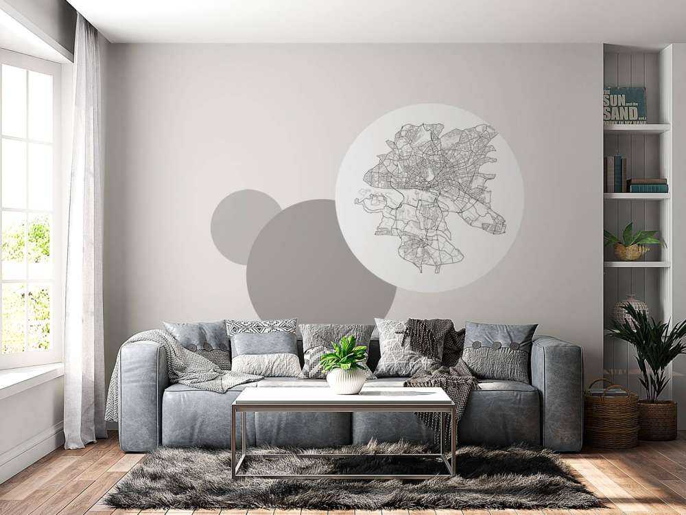 Mapa de Hamburgo, blanco