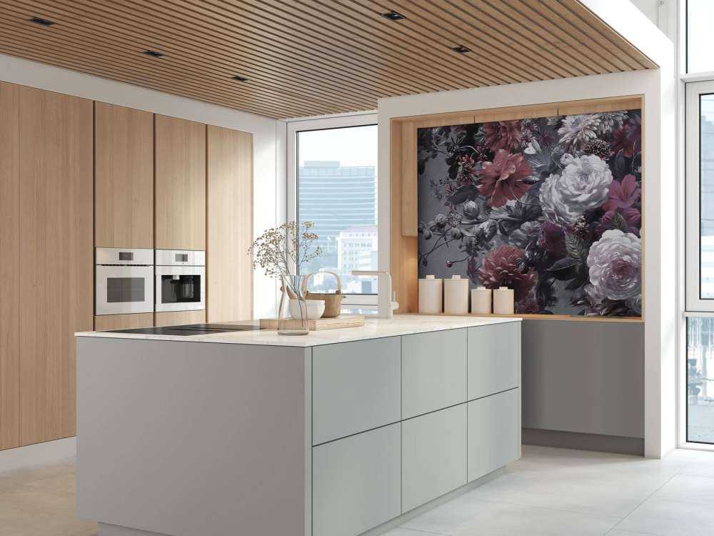 Gran ramo con amapolas rojas